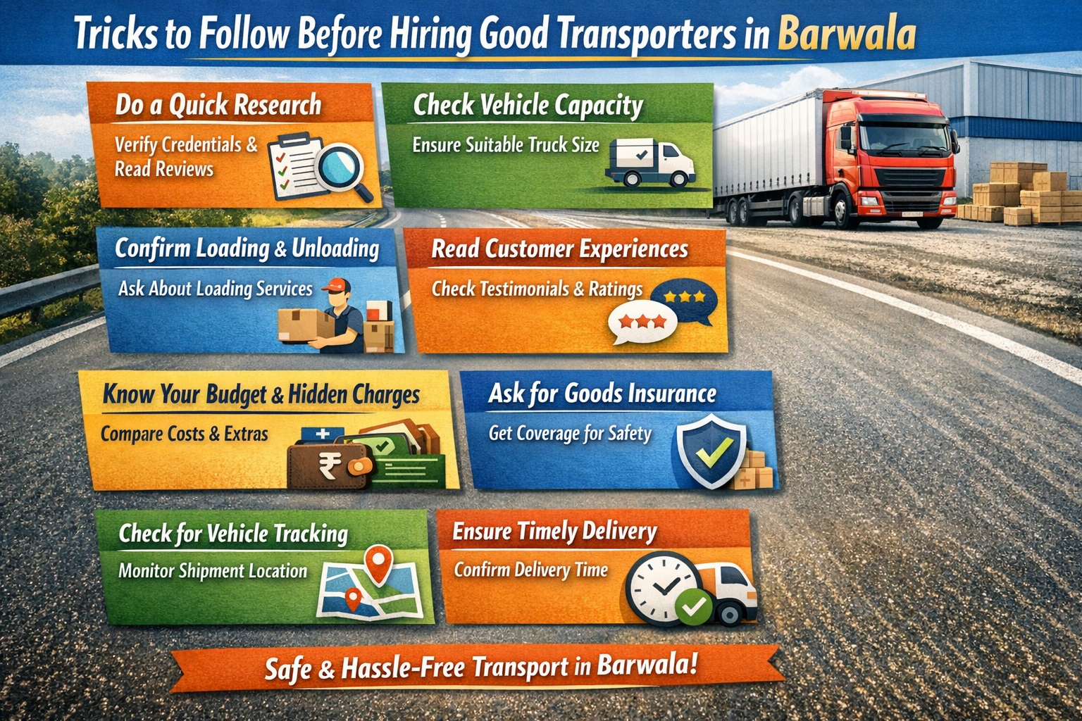 Rules to Follow Before Hiring Good Transporters in Barwala
