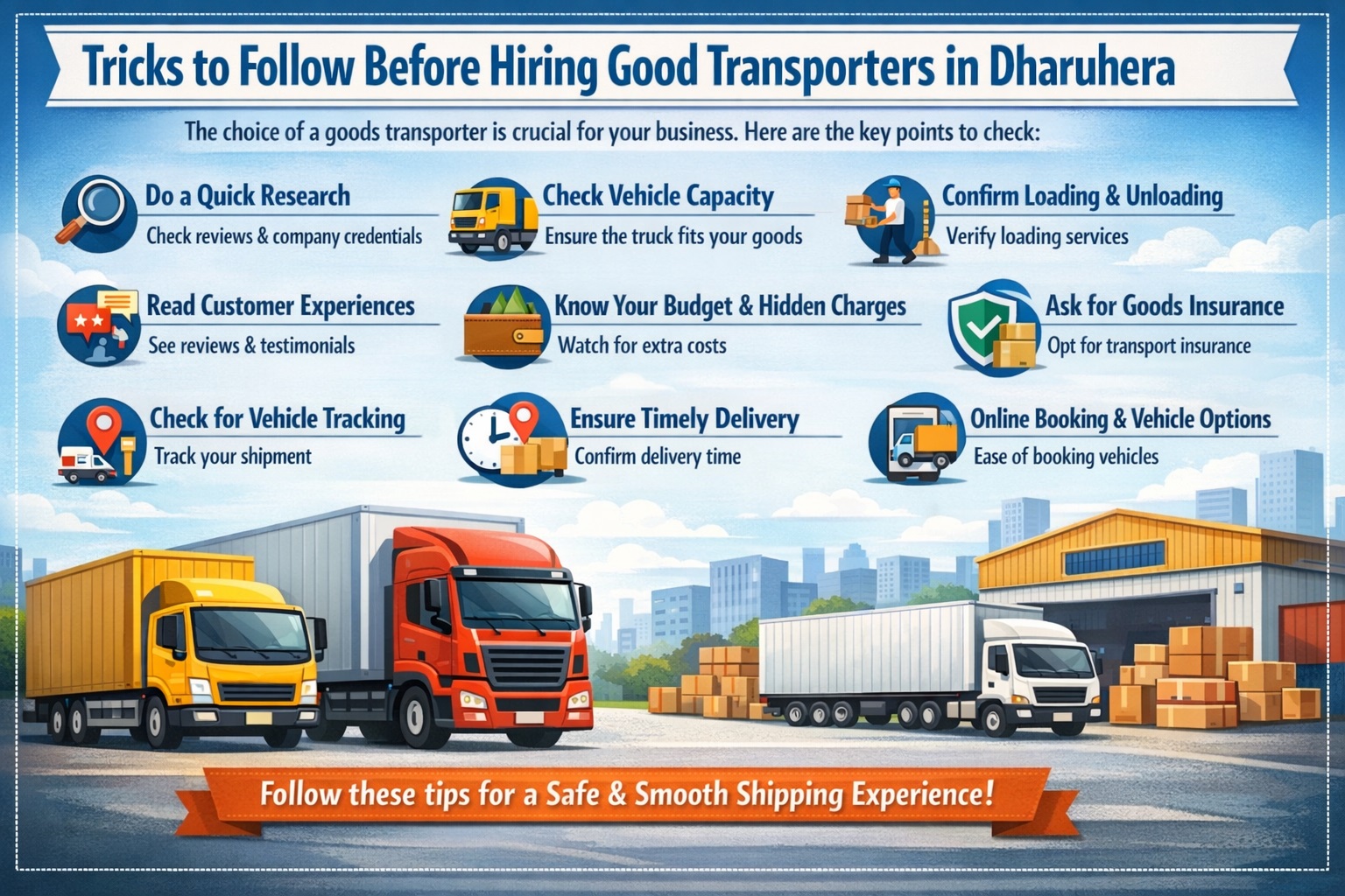 Rules to Follow Before Hiring Good Transporters in Dharuhera