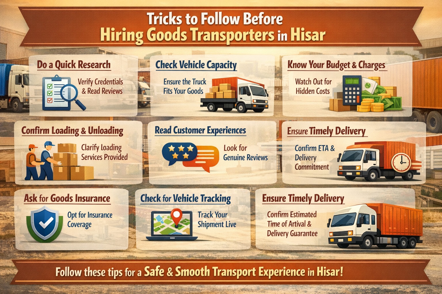 Rules to Follow Before Hiring Good Transporters in Hisar
