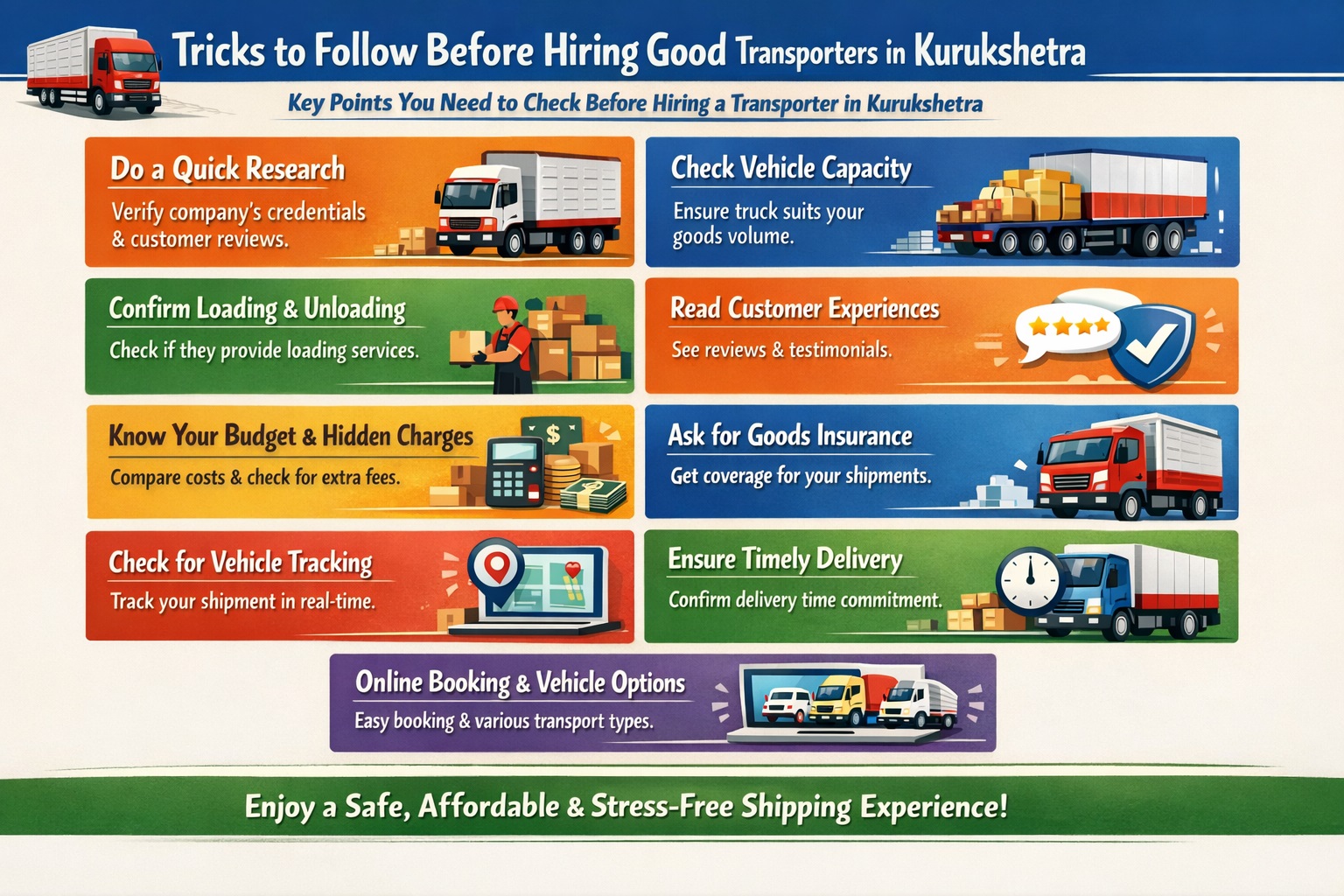 Rules to Follow Before Hiring Good Transporters in Kurukshetra
