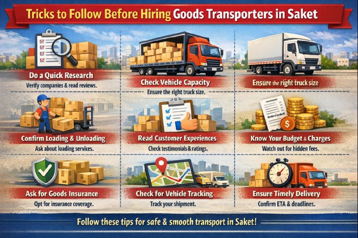 Hiring good transporters in Saket tips