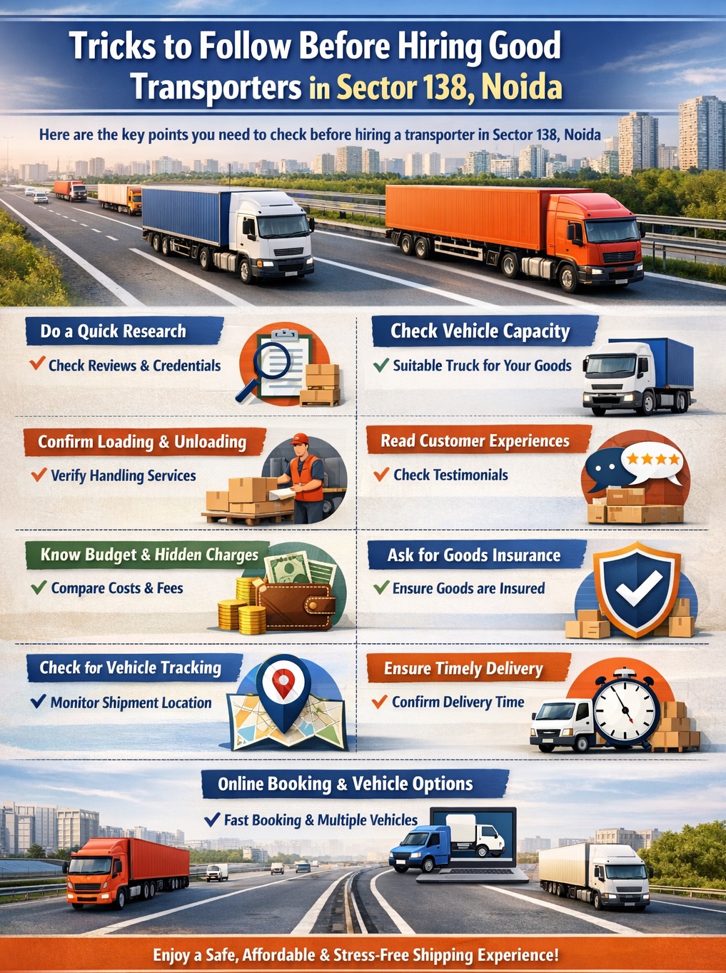 Rules to Follow Before Hiring Good Transporters in Sector 138, Noida 