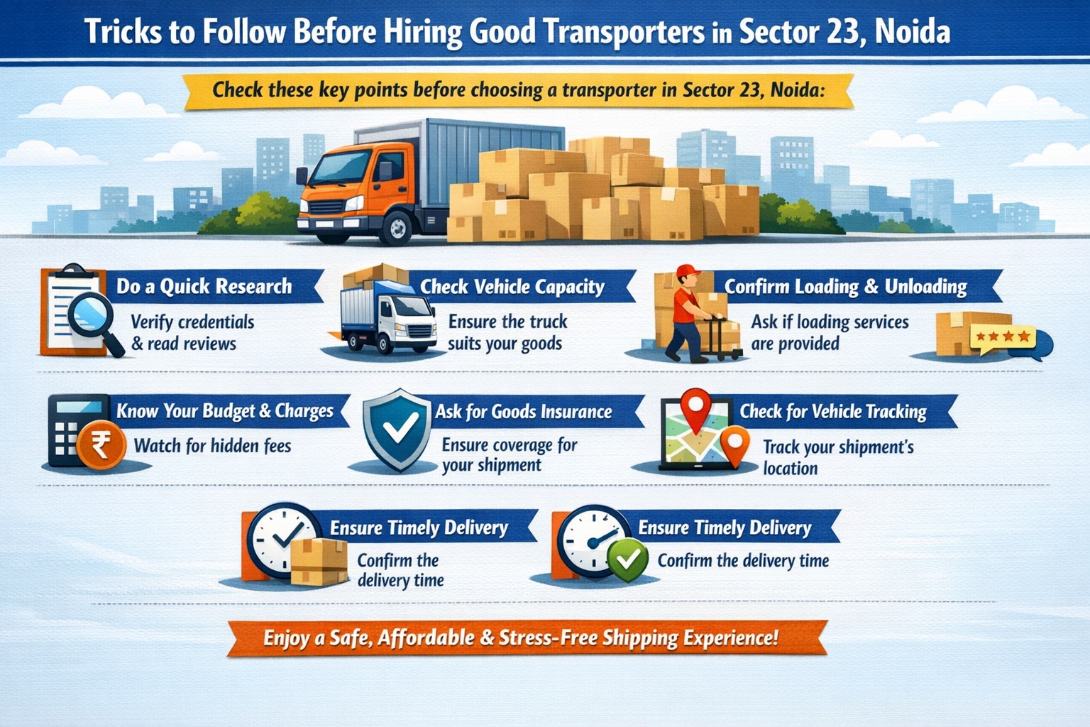 Rules to Follow Before Hiring Goods Transporters in Sector 23, Noida
