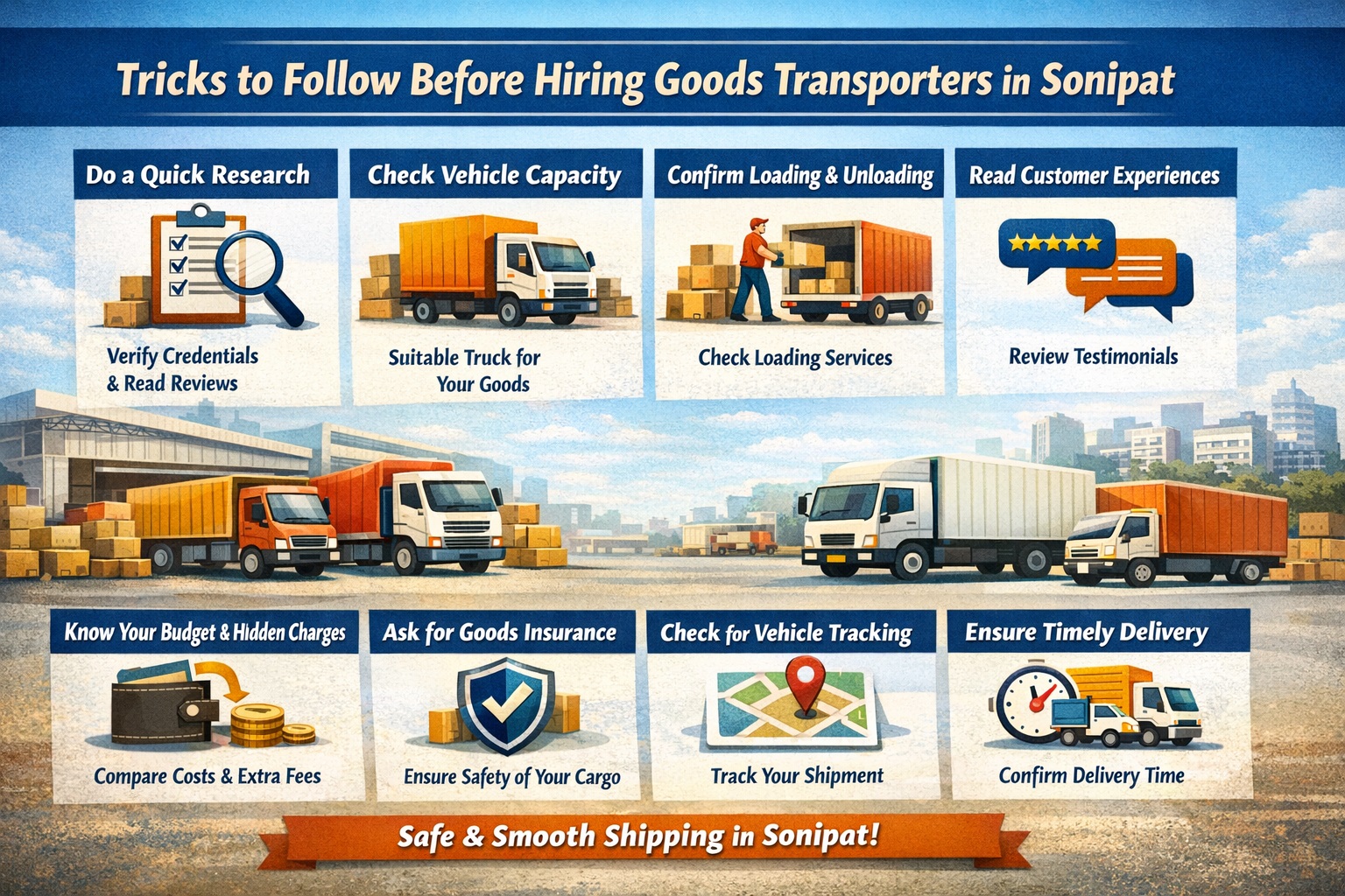Rules to Follow Before Hiring Goods Transporters in Sonipat